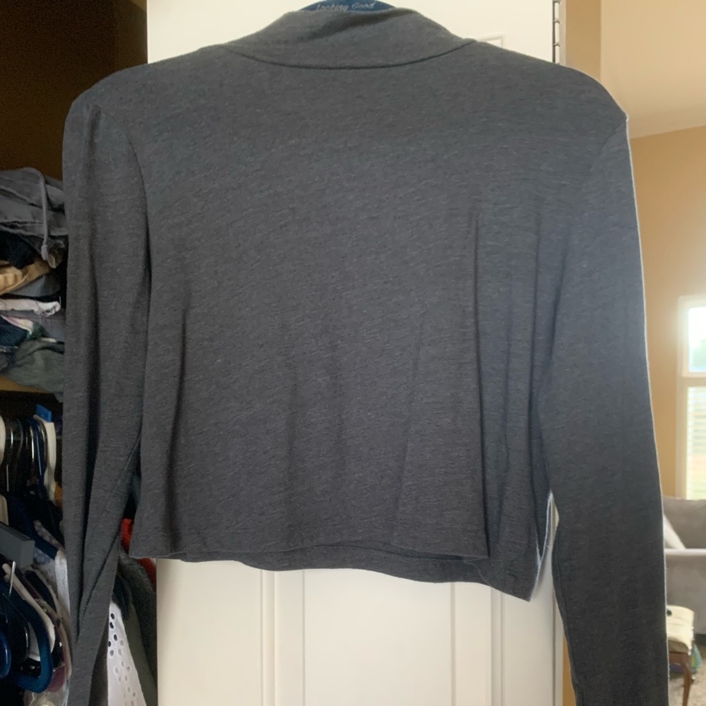 Dark Grey Short TurtleneckCroppedTop : SmokeFree